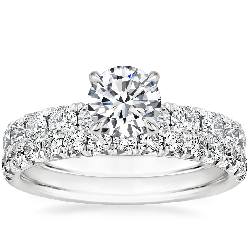 18K White Gold Luxe Ellora Diamond Ring with Sienna Diamond Ring (1/2 ct. tw.)