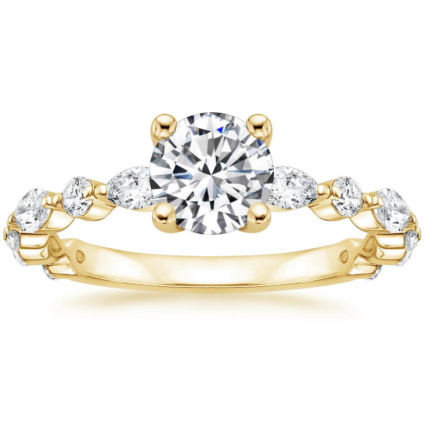 18K Yellow Gold Versailles Three-Quarter Coverage Diamond Ring (1/2 ct. tw.), large top view