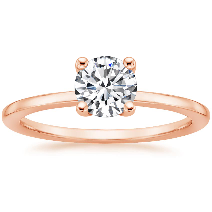 14K Rose Gold Haven Diamond Ring, large top view