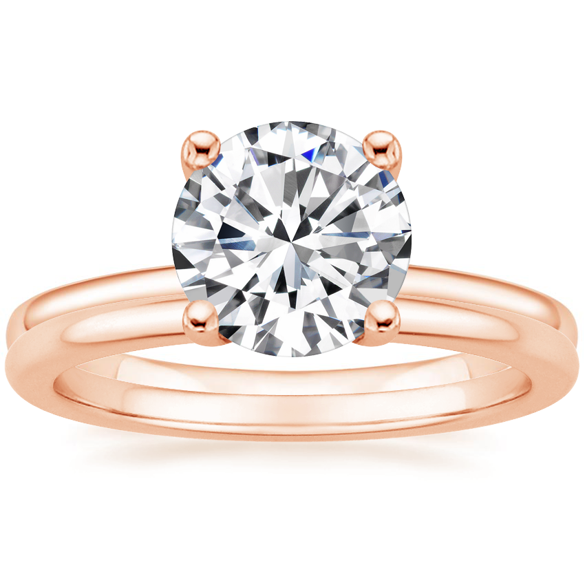 14K Rose Gold Sydney Perfect Fit Diamond Ring with Petite Comfort Fit Wedding Ring