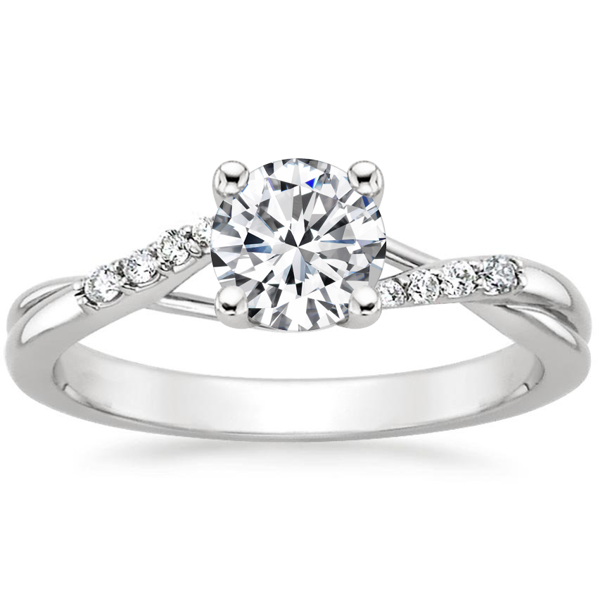 Platinum Chamise Diamond Ring (1/15 ct. tw.), large top view