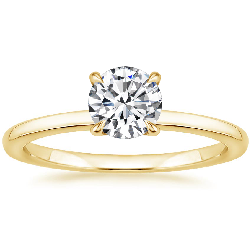 18K Yellow Gold Vita Diamond Ring, large top view