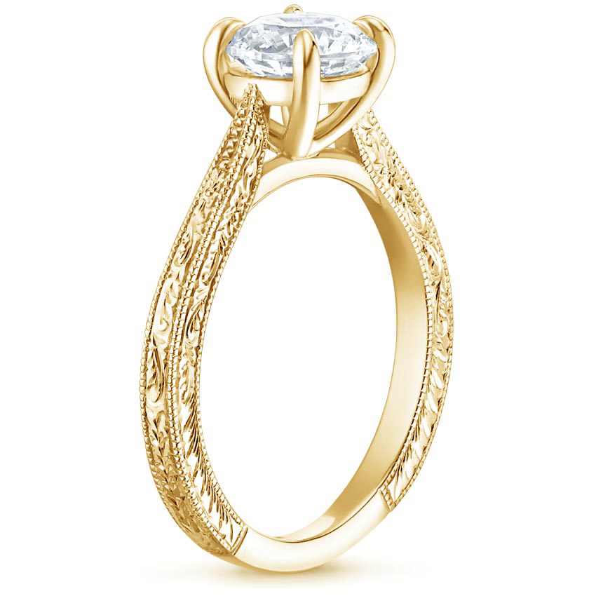 18K Yellow Gold Elsie Ring, large side view