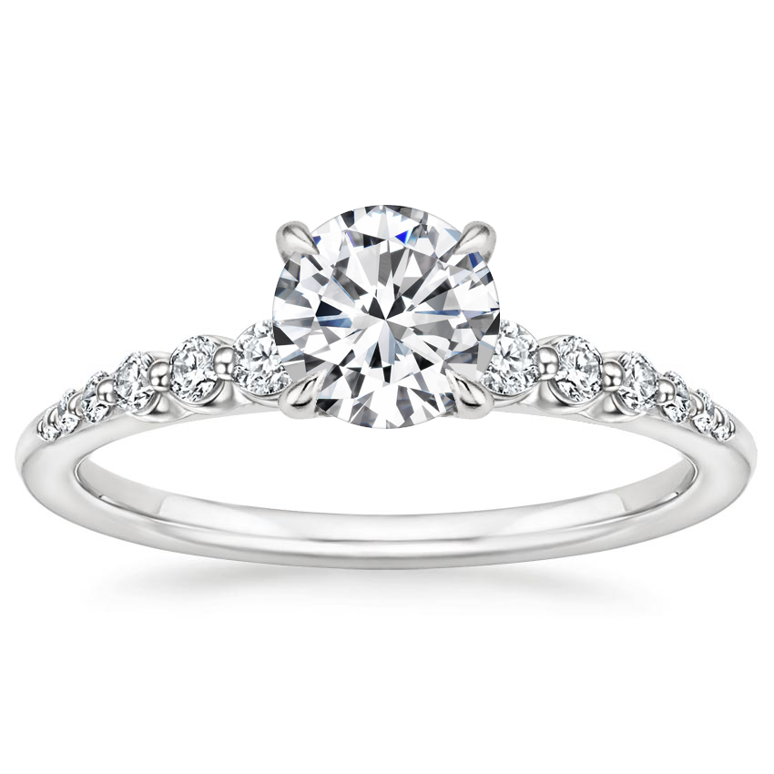 Platinum Addison Diamond Ring, large top view