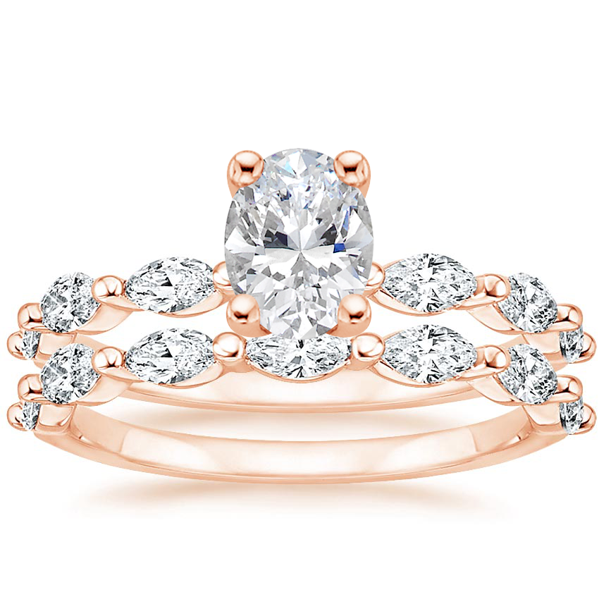 14K Rose Gold Joelle Diamond Bridal Set (3/4 ct. tw.)