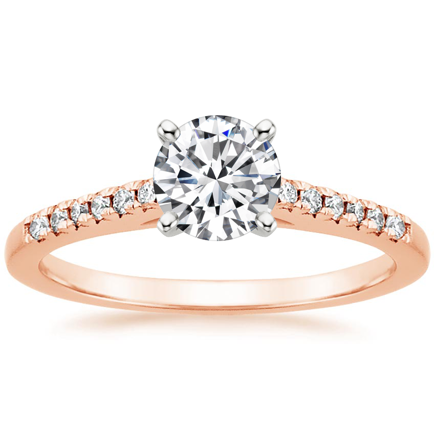 14K Rose Gold Sonora Diamond Ring, large top view