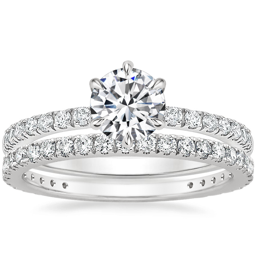 18K White Gold Bliss Diamond Ring with Luxe Bliss Diamond Ring (1/3 ct. tw.)