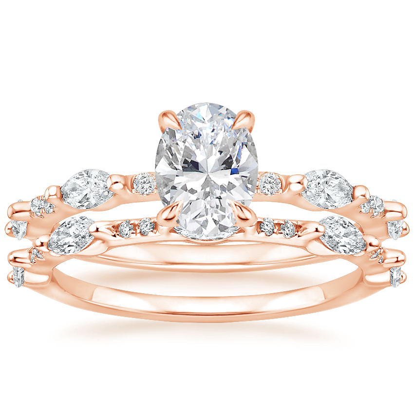 14K Rose Gold Palais Diamond Ring with Palais Diamond Ring (1/3 ct. tw.)
