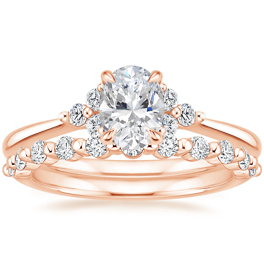 14K Rose Gold Melody Diamond Ring with Marseille Diamond Ring (1/3 ct. tw.)