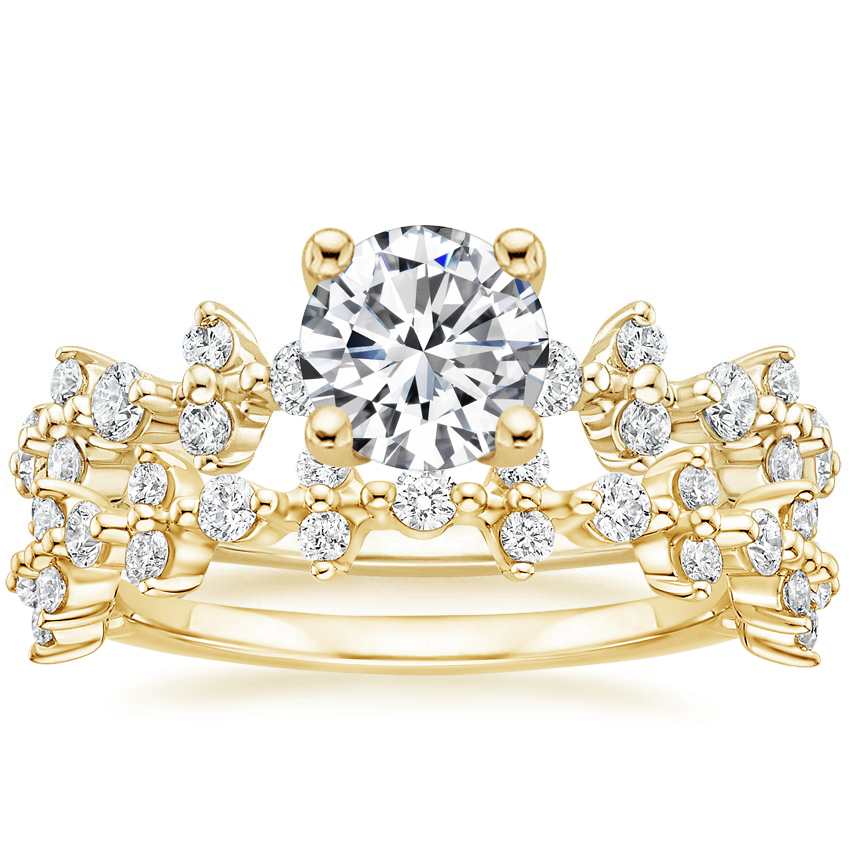 18K Yellow Gold Reflection Diamond Ring with Reflection Diamond Ring (1/2 ct. tw.)