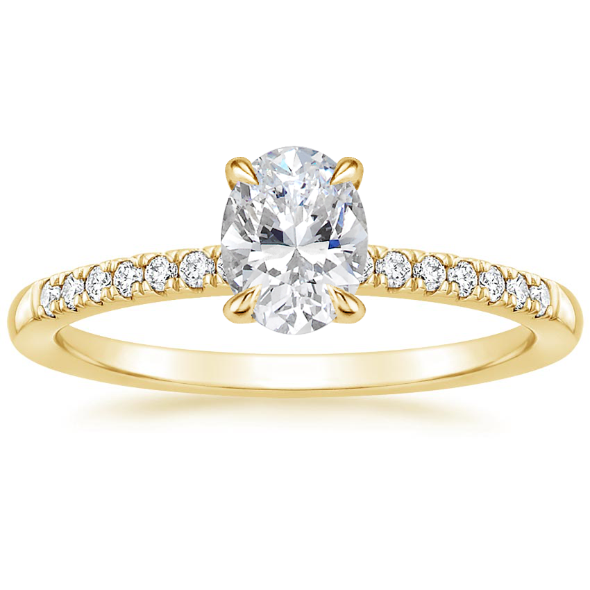 18K Yellow Gold Petite Viviana Diamond Ring (1/6 ct. tw.), large top view