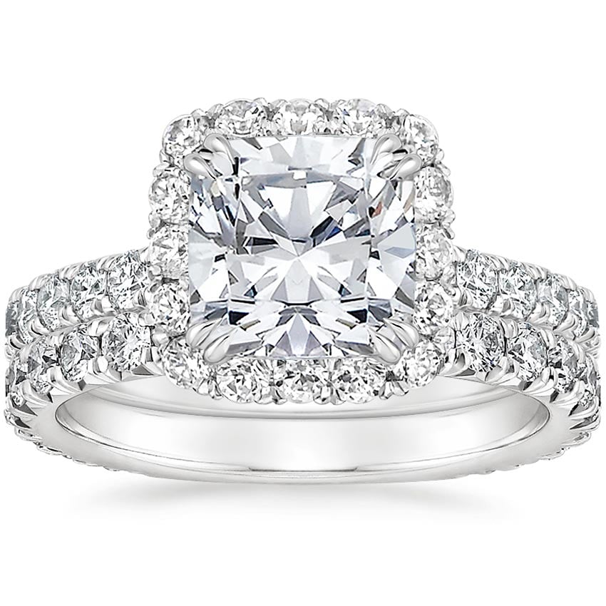 moissanite luxe sienna halo lab diamond ring