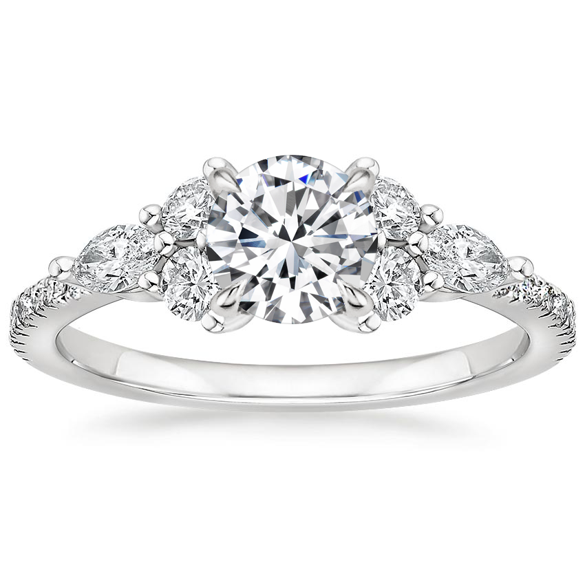 Round Luxe Marquise and Round Diamond Setting 