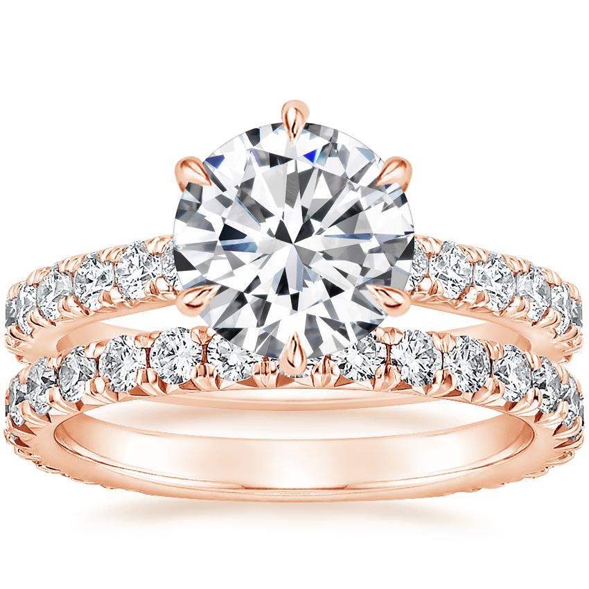 14K Rose Gold Luxe Sienna Diamond Ring (1/2 ct. tw.) with Signature Luxe Sienna Diamond Ring (5/8 ct. tw.)