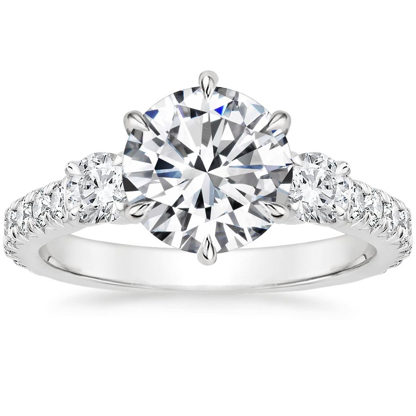 18K White Gold Gramercy Diamond Ring (3/4 ct. tw.), large top view