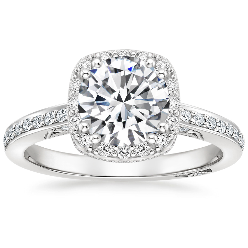 Platinum Tacori Dantela Bloom Diamond Ring, large top view