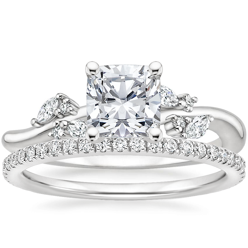 Platinum Arden Diamond Ring with Luxe Ballad Diamond Ring (1/4 ct. tw.)
