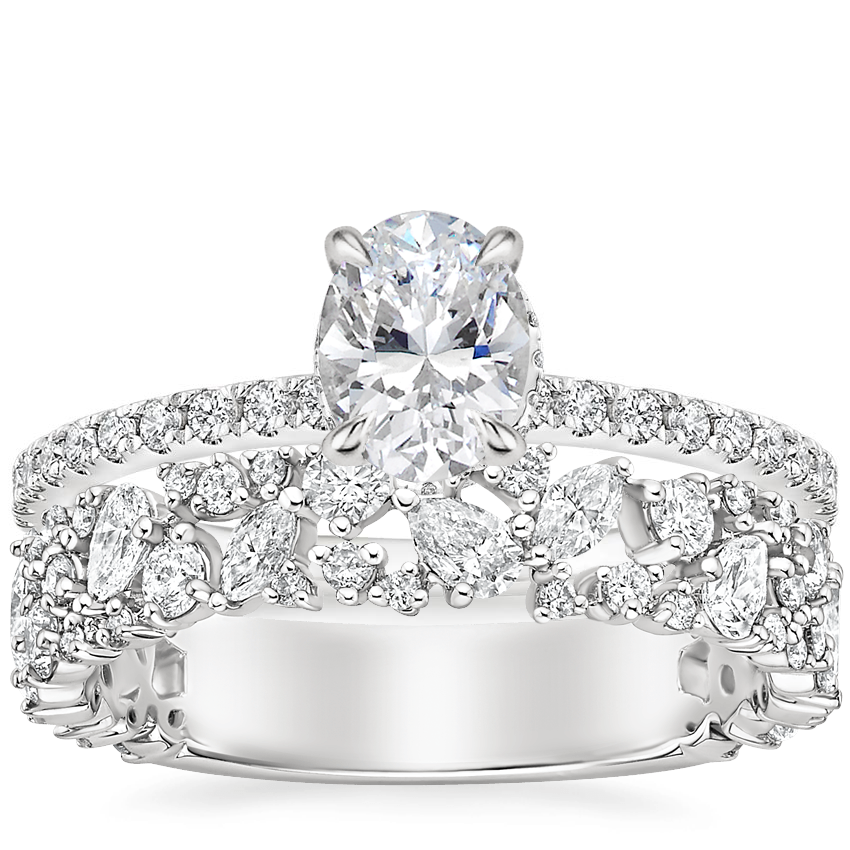 18K White Gold Arctica Diamond Ring with Glacé Diamond Ring (3/4 ct. tw.)