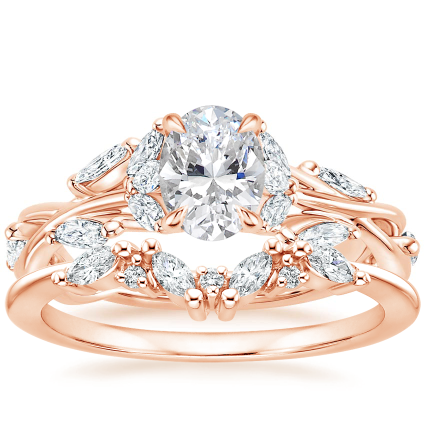 14K Rose Gold Secret Garden Diamond Ring (1/2 ct. tw.) with Yvette Diamond Ring