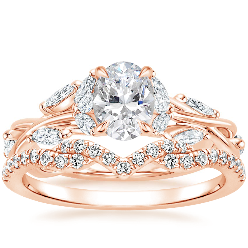 14K Rose Gold Secret Garden Diamond Ring (1/2 ct. tw.) with Rhea ...