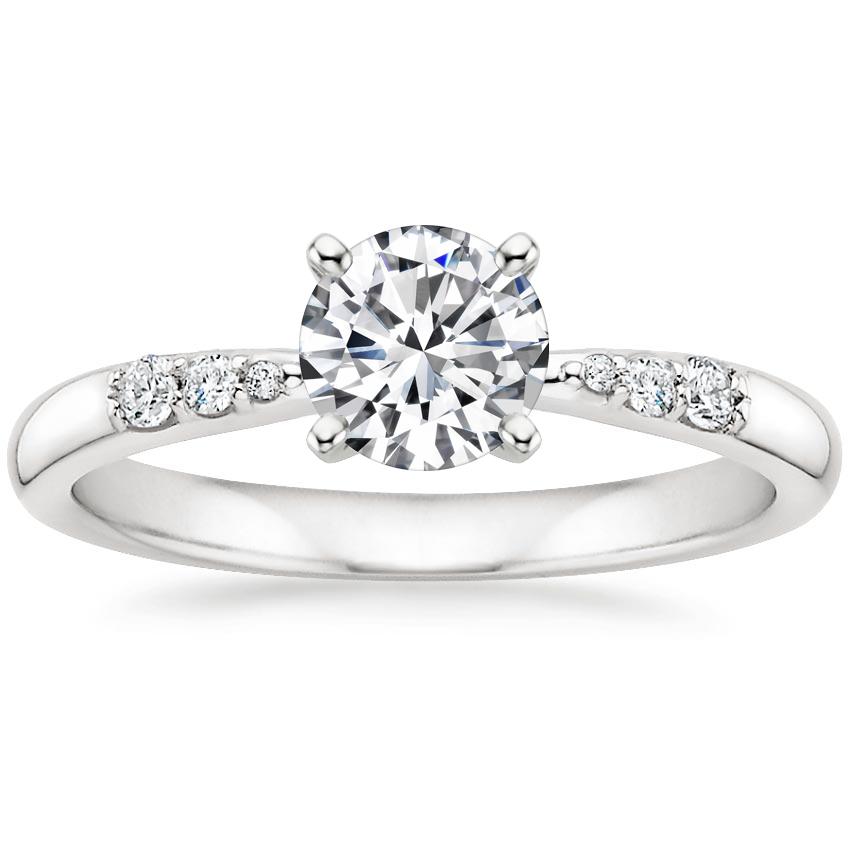 tapered diamond engagement ring