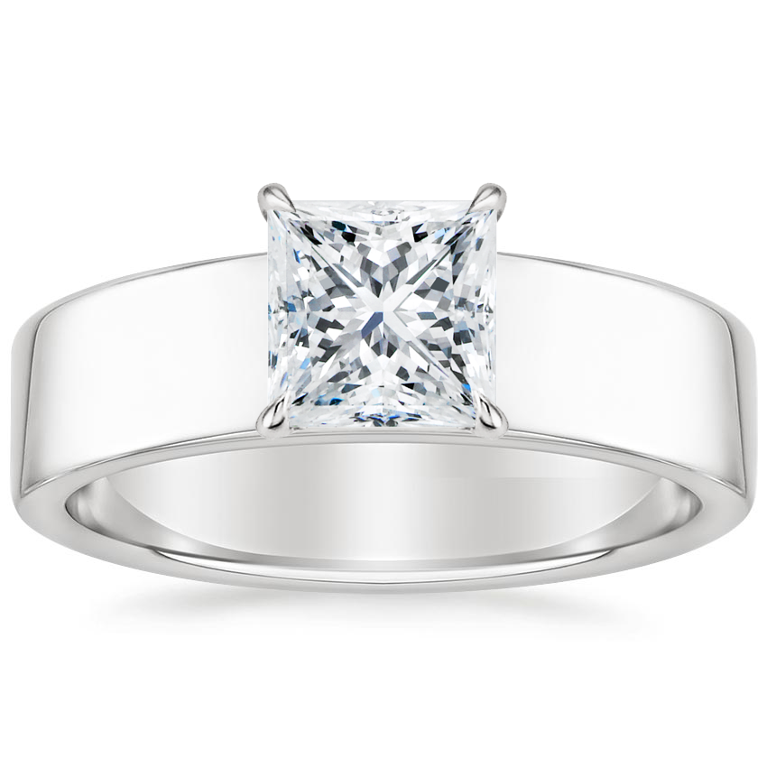 18K White Gold Alden Diamond Ring, large top view