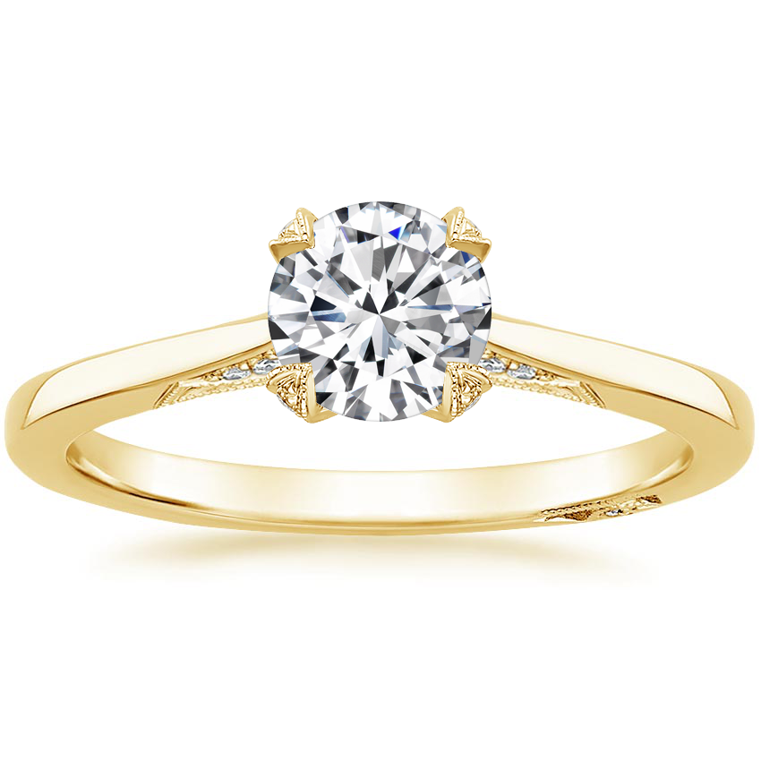 18K Yellow Gold Simply Tacori Diamond Ring (1/8 ct. tw.), large top view