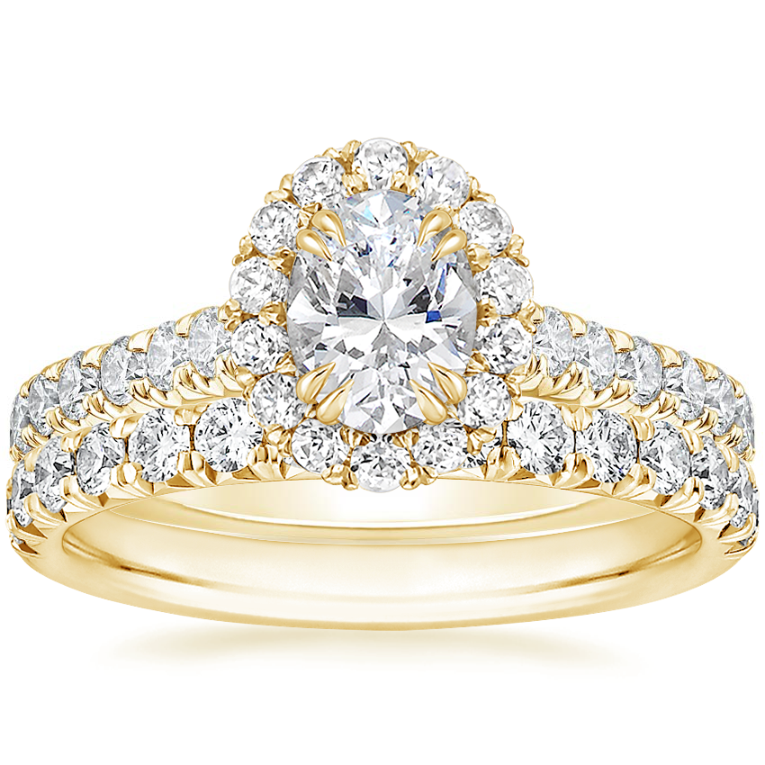 18K Yellow Gold Sienna Halo Diamond Ring with Sienna Diamond Ring (1/2 ct. tw.)