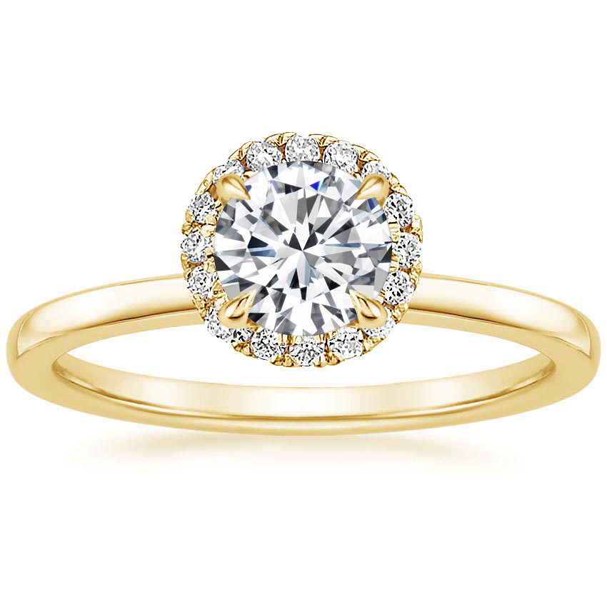 18K Yellow Gold Vienna Diamond Ring, large top view