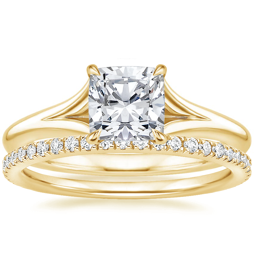 18K Yellow Gold Reverie Ring with Ballad Diamond Ring (1/4 ct. tw.)