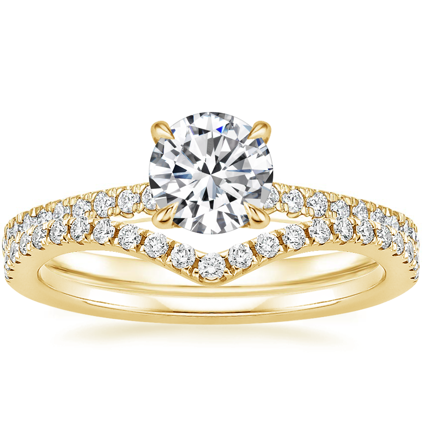 18K White Gold Petite Demi Diamond Ring (1/5 ct. tw.) with Flair ...