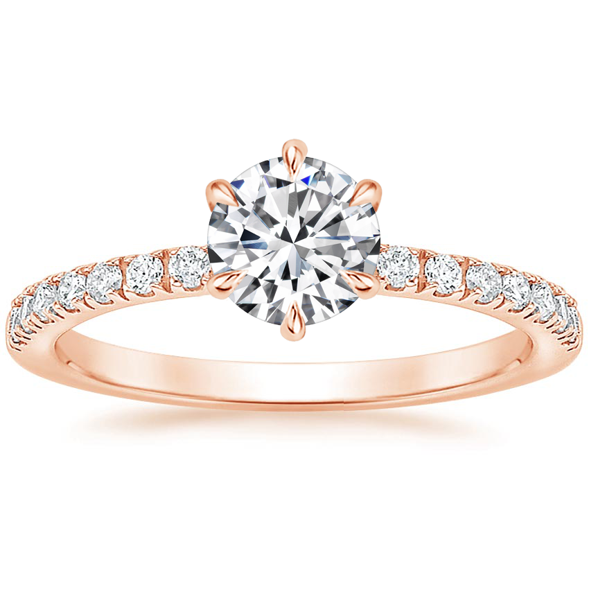 14K Rose Gold Bliss Diamond Ring (1/6 ct. tw.), large top view