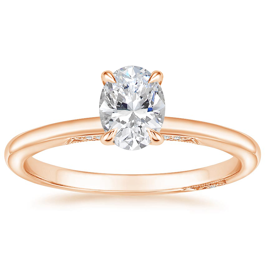 18K Rose Gold Simply Tacori Delicate Drape Diamond Ring, large top view