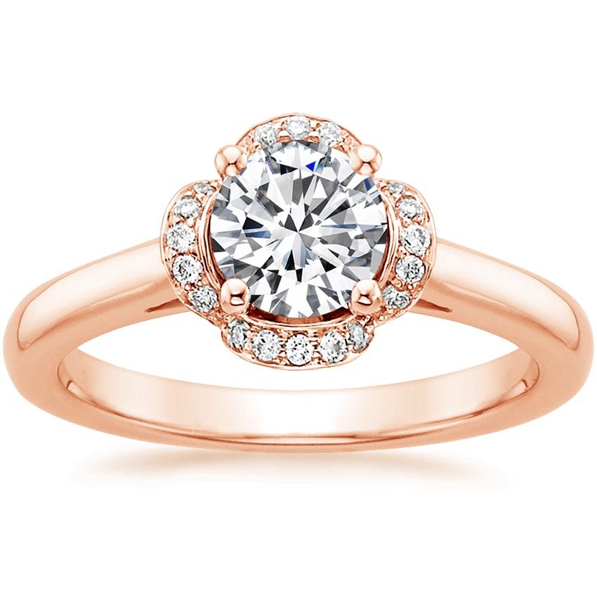 14K Rose Gold Fleur Diamond Ring (1/4 ct. tw.)
