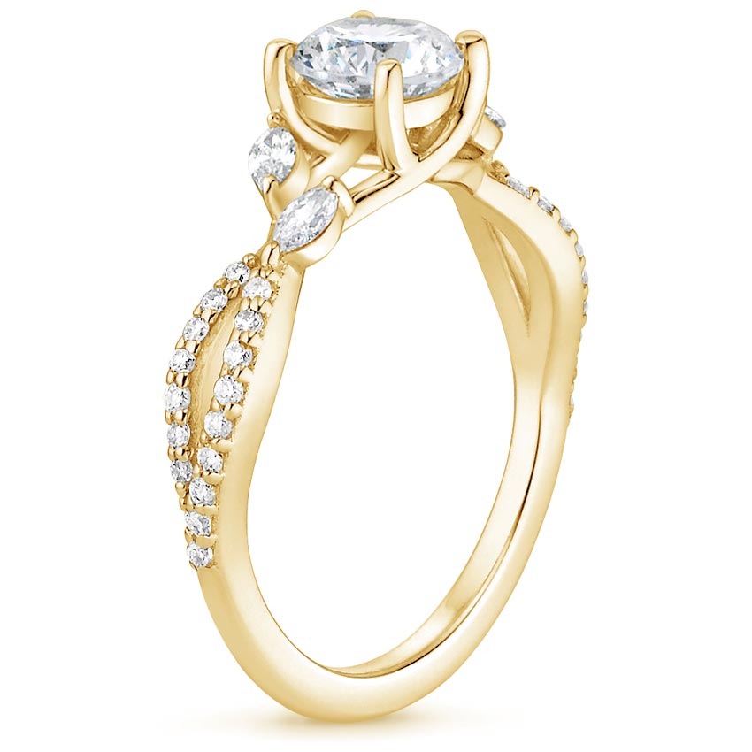 18K Yellow Gold Luxe Willow Diamond Ring (1/4 ct. tw.), large side view