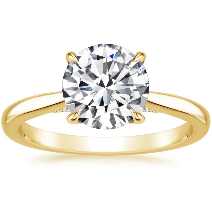18K Yellow Gold Dawn Diamond Ring, large top view
