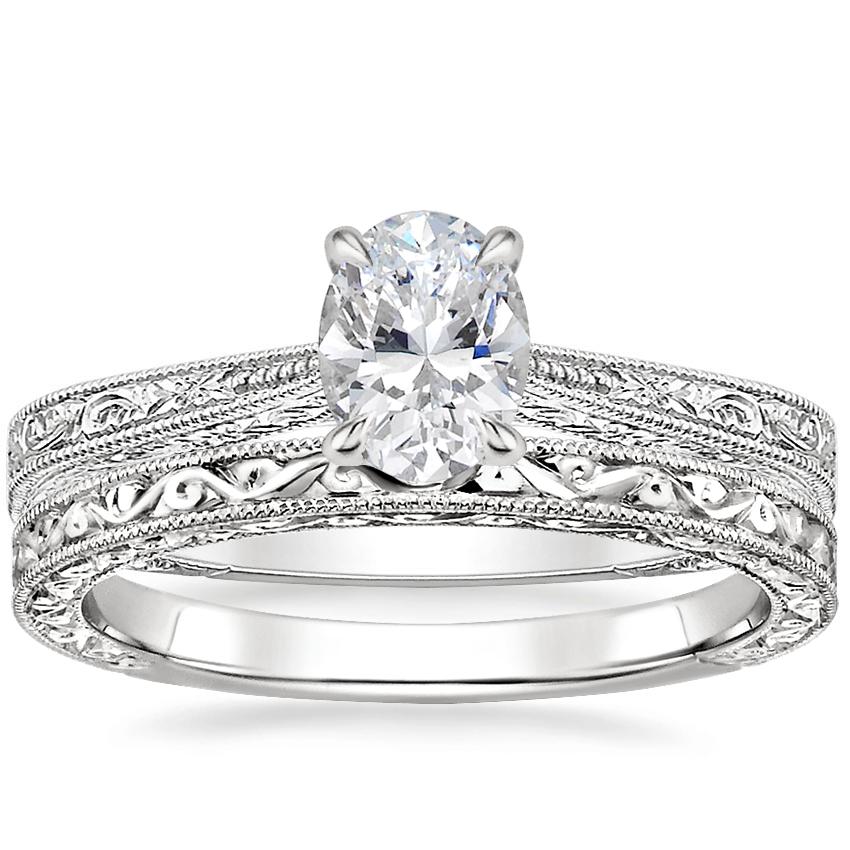 18K White Gold Elsie Ring with Hudson Ring