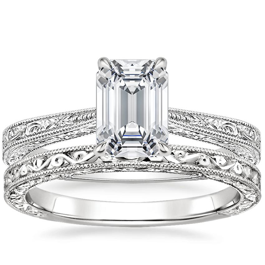 Platinum Elsie Ring with Hudson Ring