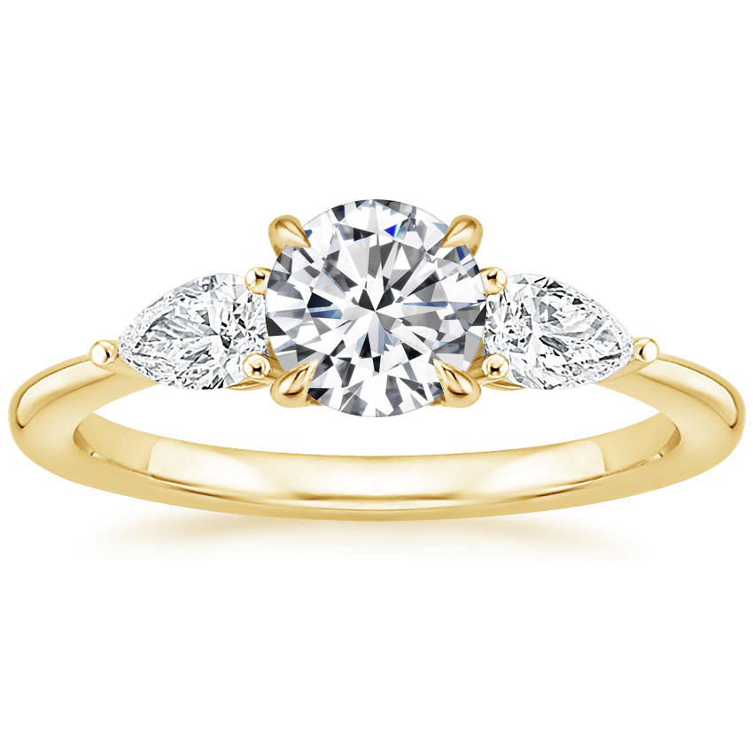 18K Yellow Gold Adorned Opera Diamond Ring (1/2 ct. tw.), large top view