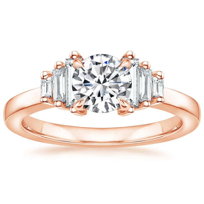 14K Rose Gold Faye Baguette Diamond Ring (1/2 ct. tw.), large top view