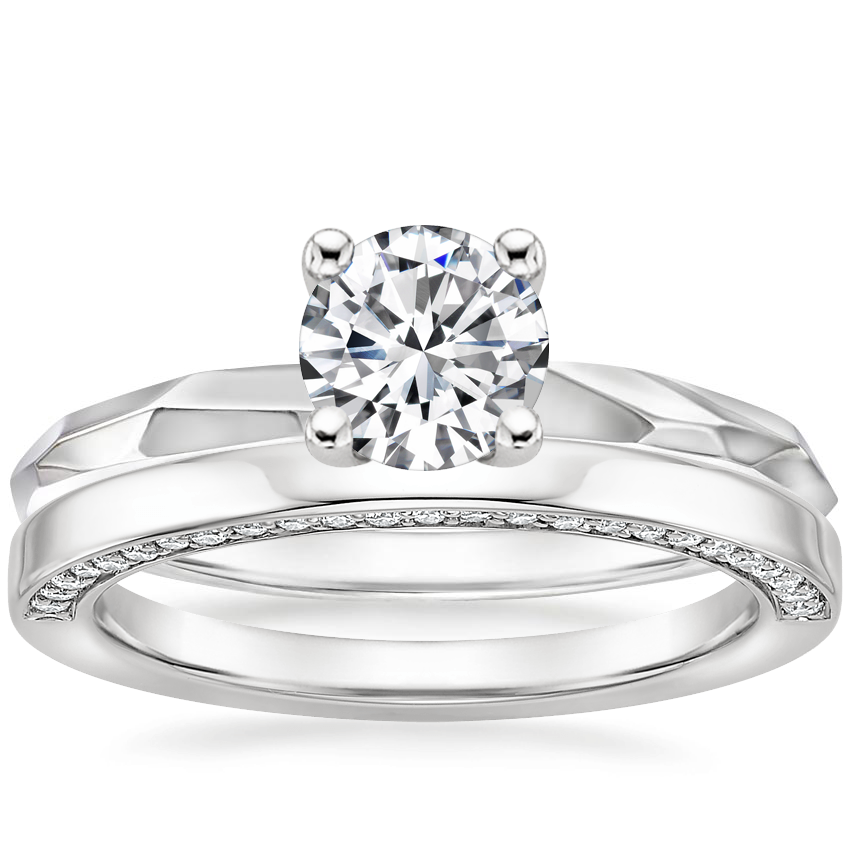 Platinum Piedra Ring with Maeve Diamond Ring (1/4 ct. tw.)