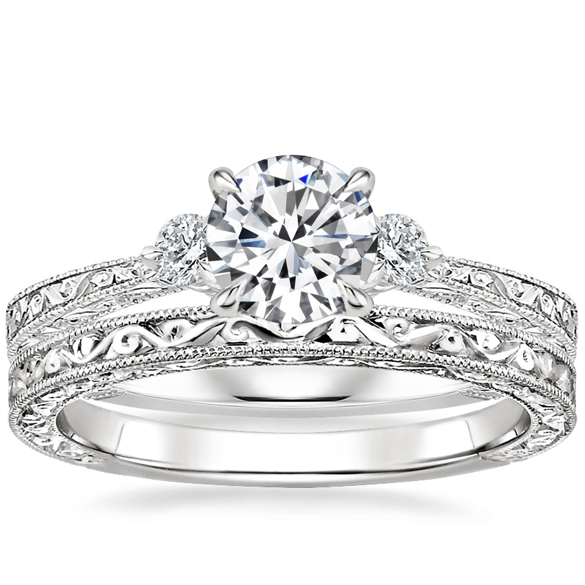 Platinum Bristol Diamond Ring with Hudson Ring Brilliant Earth