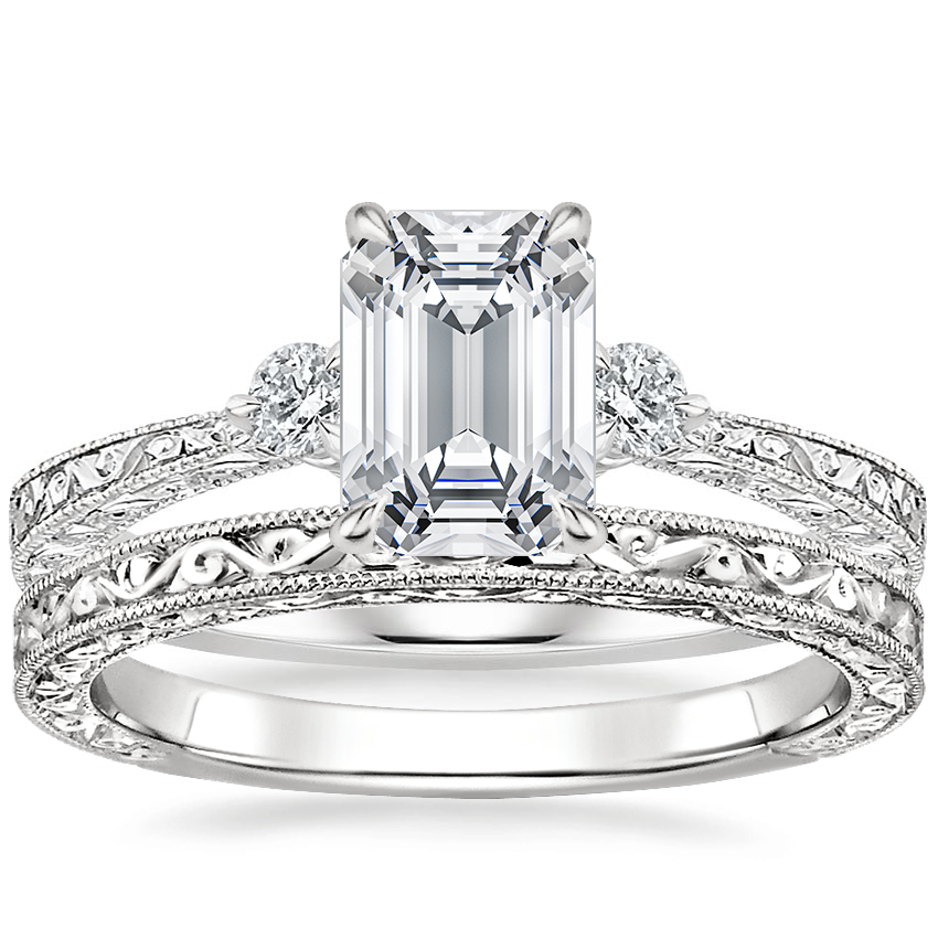18K White Gold Bristol Diamond Ring with Hudson Ring