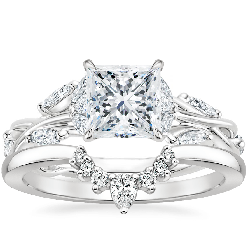 Platinum Secret Garden Diamond Ring (1/2 ct. tw.) with Lunette Diamond Ring