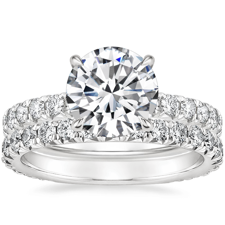 Platinum Olympia Diamond Ring with Signature Luxe Sienna Diamond Ring (5/8 ct. tw.)