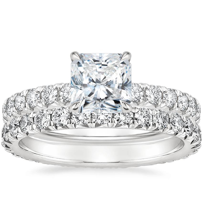 Platinum Olympia Diamond Ring with Sienna Eternity Diamond Ring (7/8 ct. tw.)