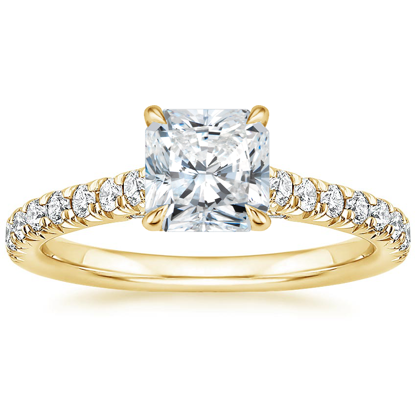 18K Yellow Gold Chantal Diamond Ring, large top view