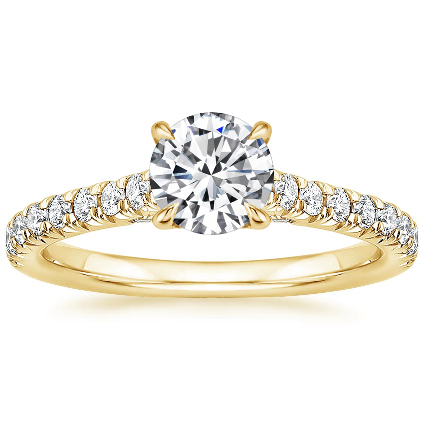 18K Yellow Gold Chantal Diamond Ring, large top view