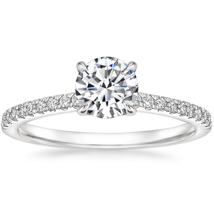 18K White Gold Petite Demi Diamond Ring (1/5 ct. tw.), large top view