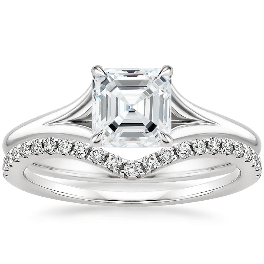 18K White Gold Reverie Ring with Flair Diamond Ring (1/6 ct. tw.)